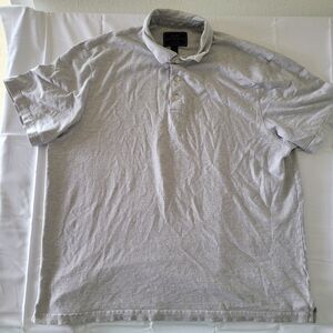 Jos A Bank Reserve Light Gray Polo White Dots Traditional Fit Size XL